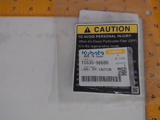 TC630-98680 Decal for KUBOTA