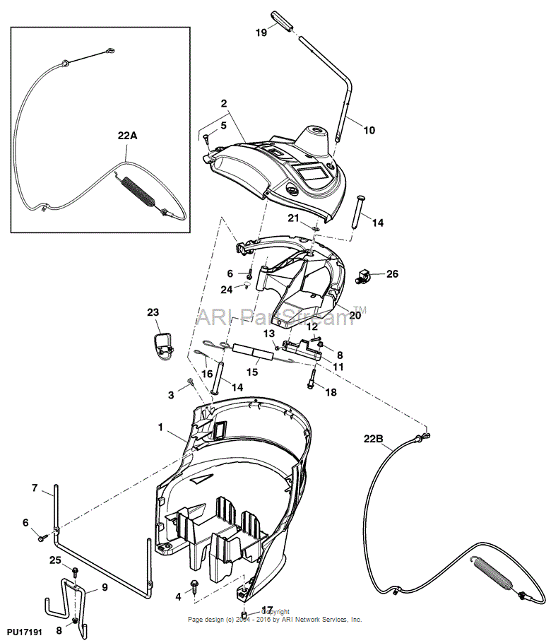 GY21641 Cable for JOHN DEERE