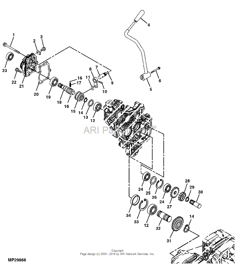 LVA801029 Lever for JOHN DEERE