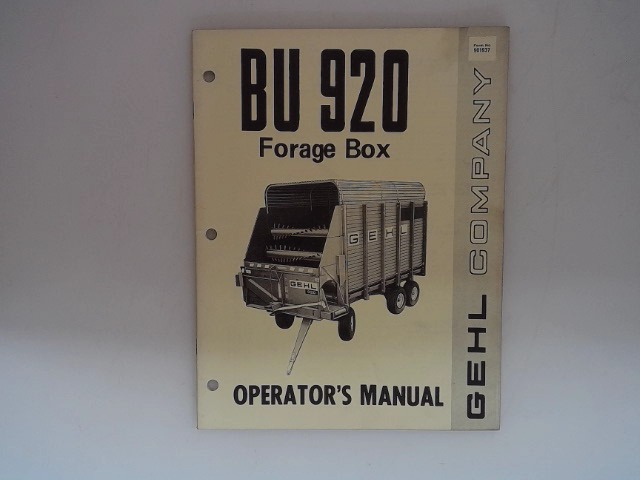 901937 Manual for GEHL MANITOU