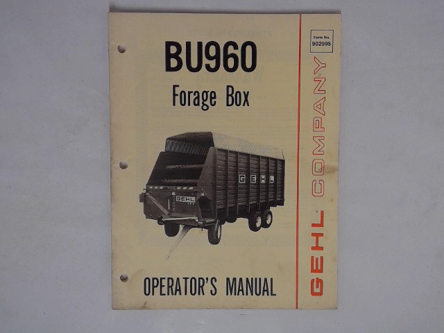 902995 Op Man for GEHL MANITOU