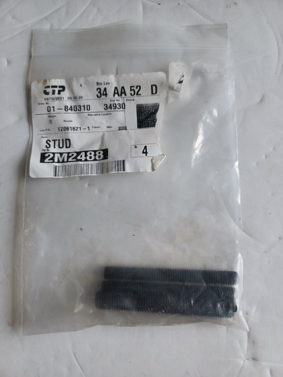 2M2488 Stud for CATERPILLAR