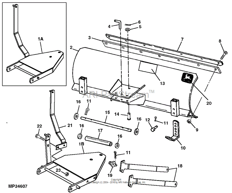 AM131018 Push Blade for JOHN DEERE