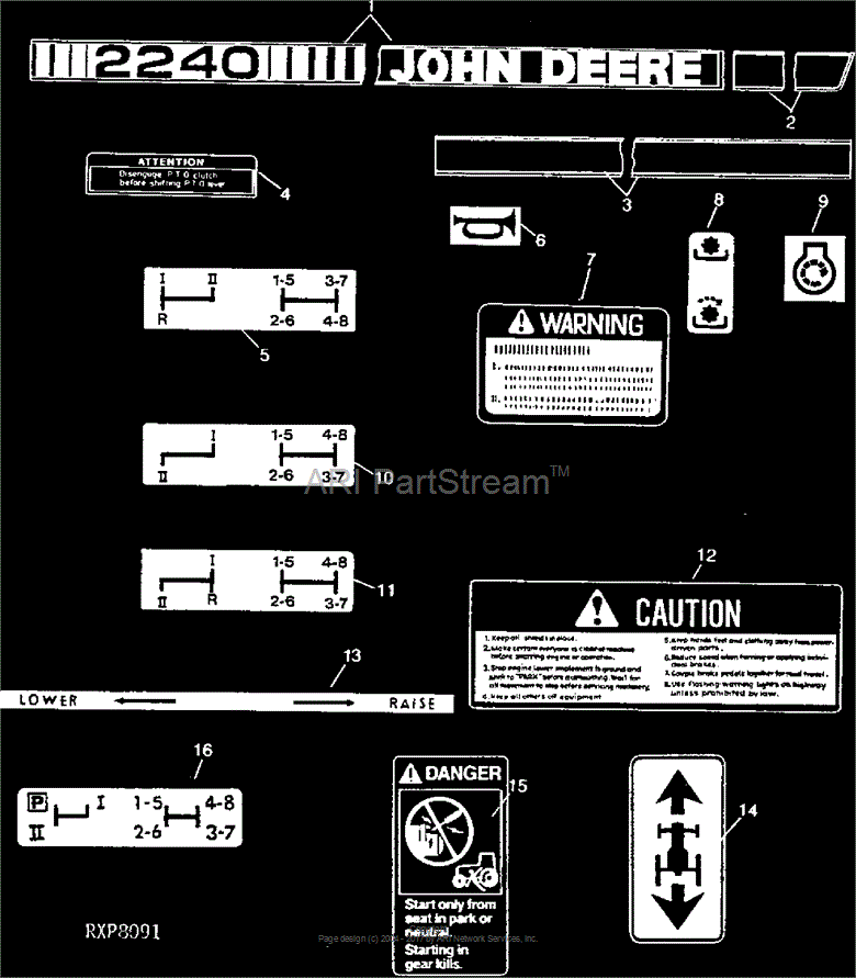 L35490 Decal for JOHN DEERE