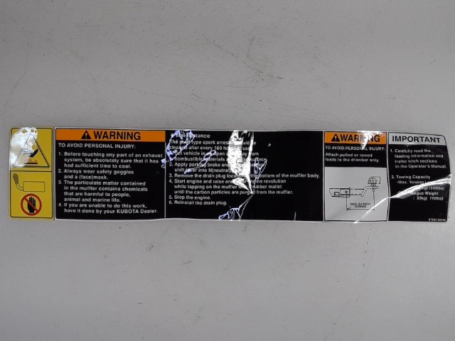 K7591-65460 Label for KUBOTA