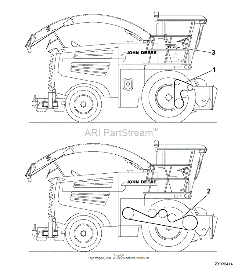 AZ58519 Belt Set 2 for JOHN DEERE