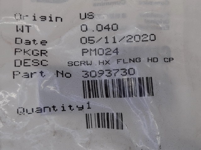 3093730 CUMMINS Bolt