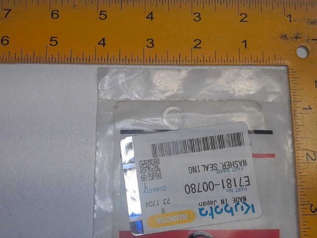E7181-00780 Washer, Sealing for KUBOTA