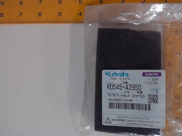 RD545-43950 Pad for KUBOTA