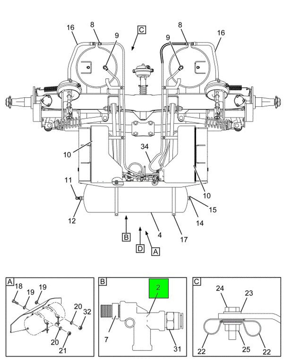 2507525C91 Valve, Tractor Protection for INTERNATIONAL TRUCK