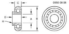 JD9209 Drum Drive Bearing for JOHN DEERE