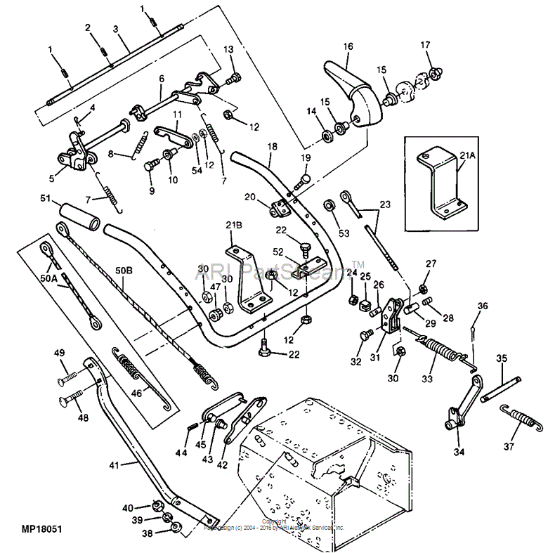 M116781 Handlebar for JOHN DEERE