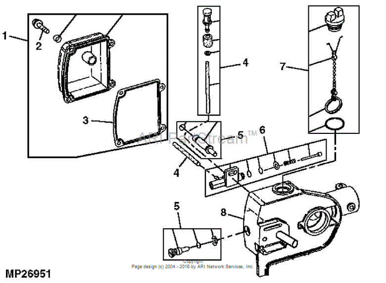 UP08596 Gasket for JOHN DEERE