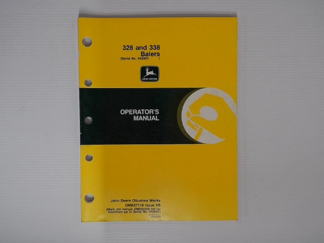 OME87119 Oper Manual for JOHN DEERE