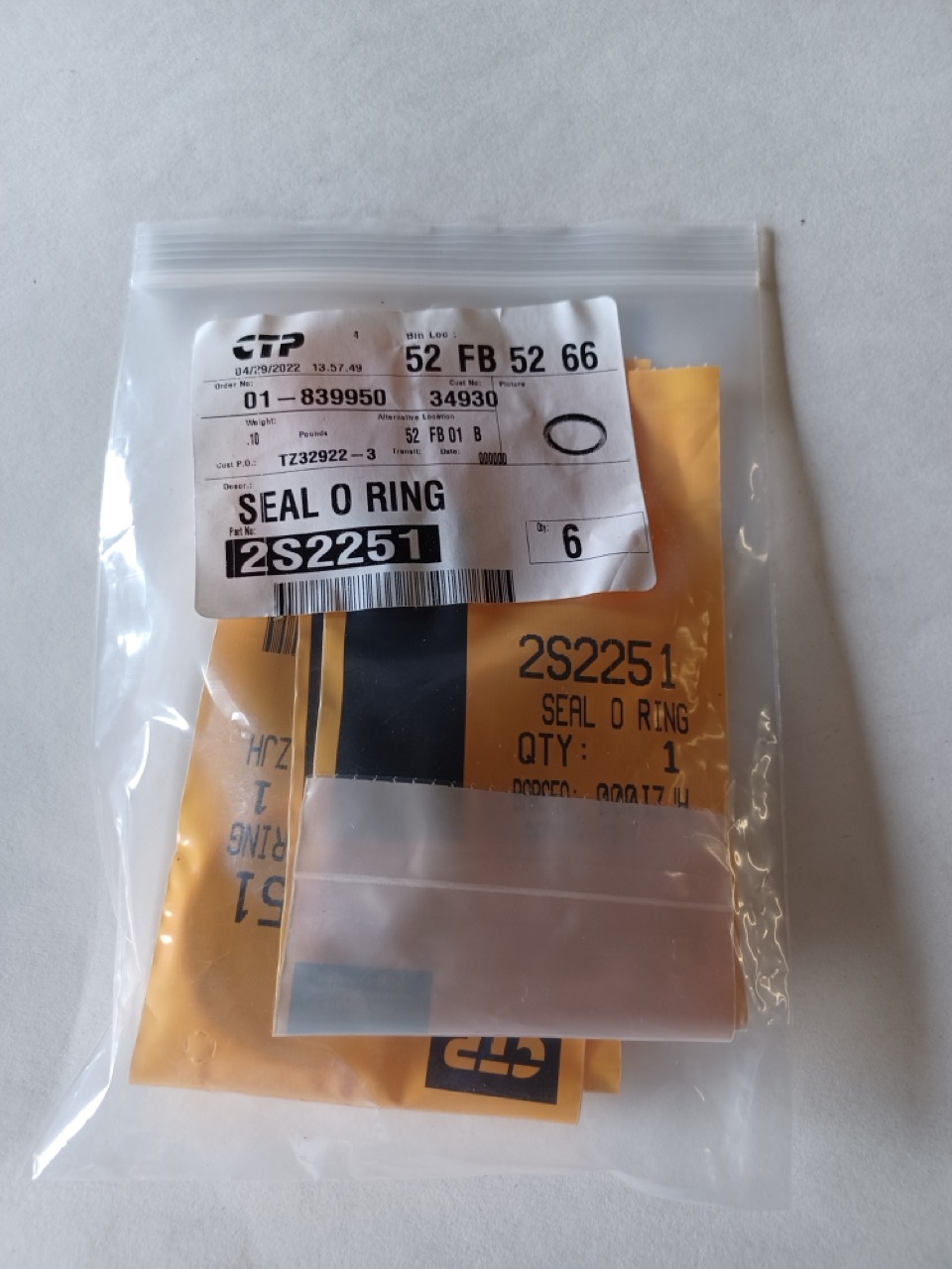 2S2251 Seal O-ring for CATERPILLAR