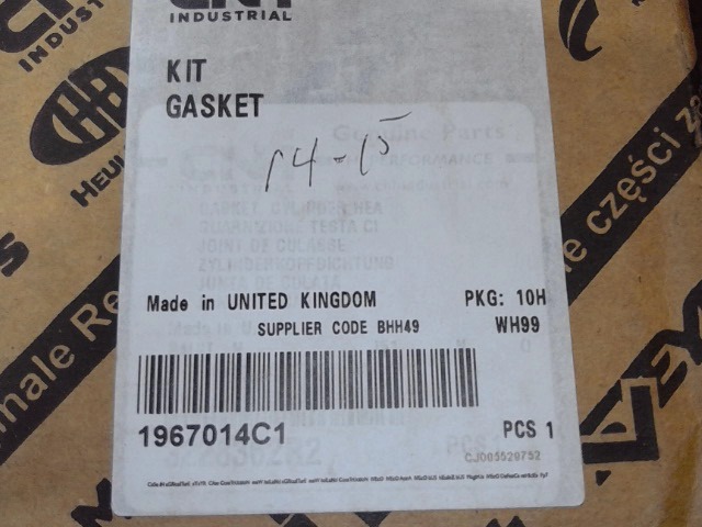 1967014C1 CASE Head Gasket Set Without Seals