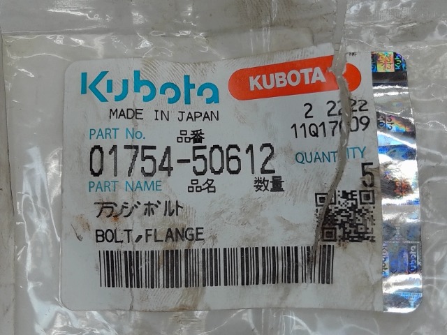 01754-50612 Bolt for KUBOTA