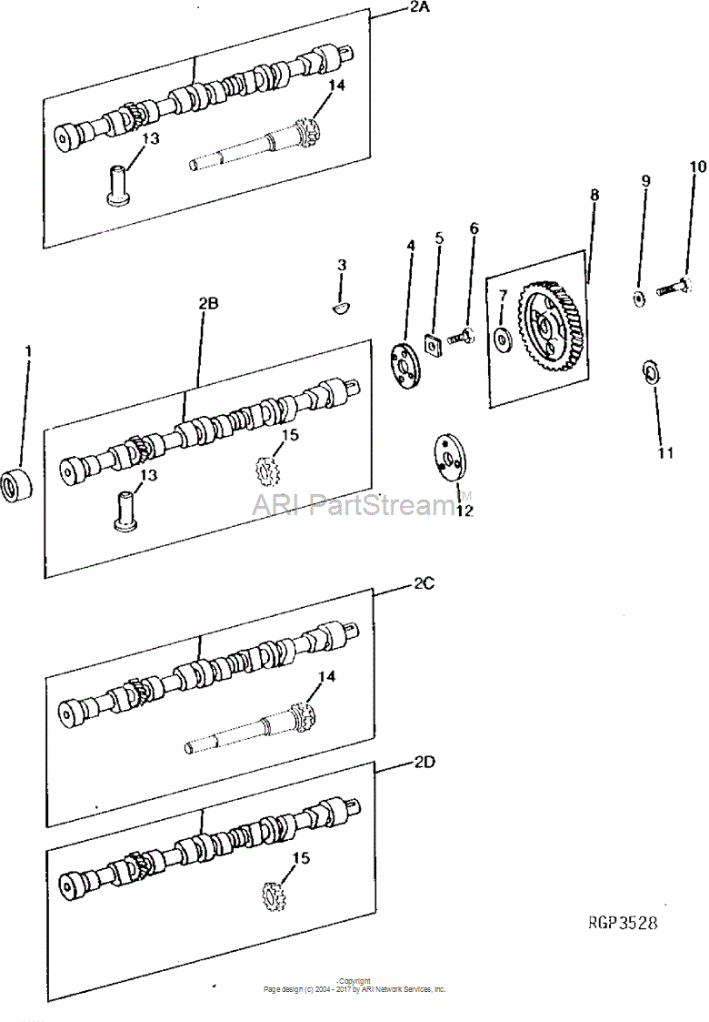 AR32730 Camshaft And Gear Kit For Tractor, for JOHN DEERE