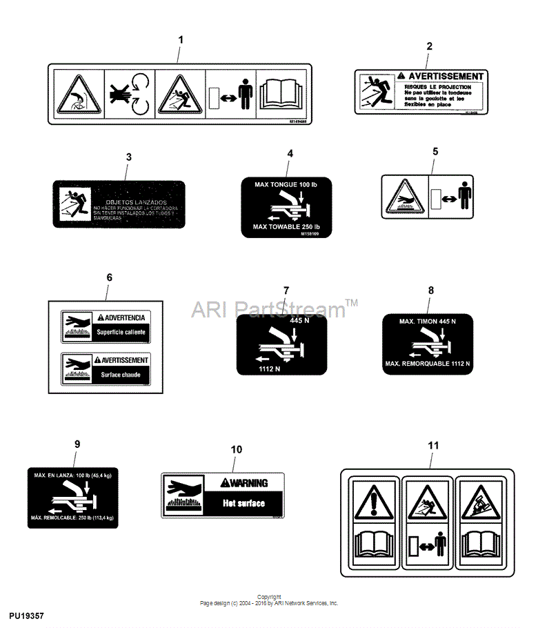 GX23479 Decal for JOHN DEERE
