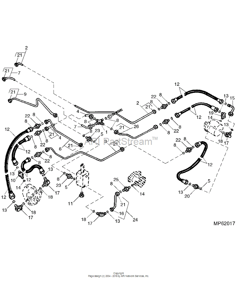 AET11405 Oil Line for JOHN DEERE