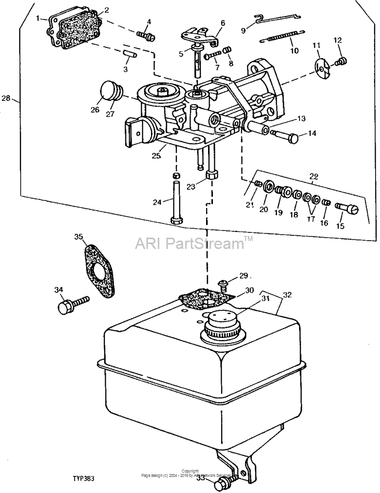 M48961 Gasket for JOHN DEERE