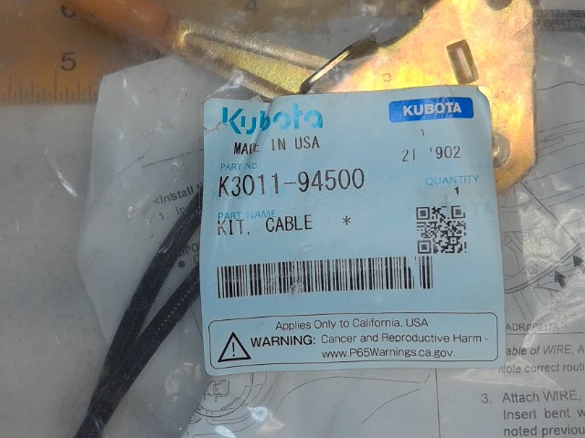 K3011-94500 Throttle Cable for KUBOTA
