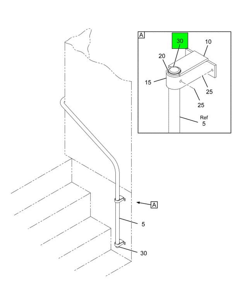 92102000 Plug, Plastic Blue Stanchions