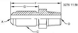 X8-8WFTX-S Fitting for JOHN DEERE