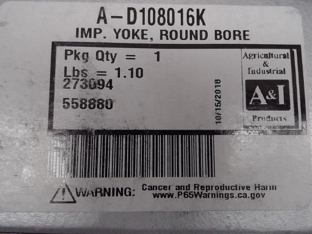 A-D108016K Yoke for JOHN DEERE