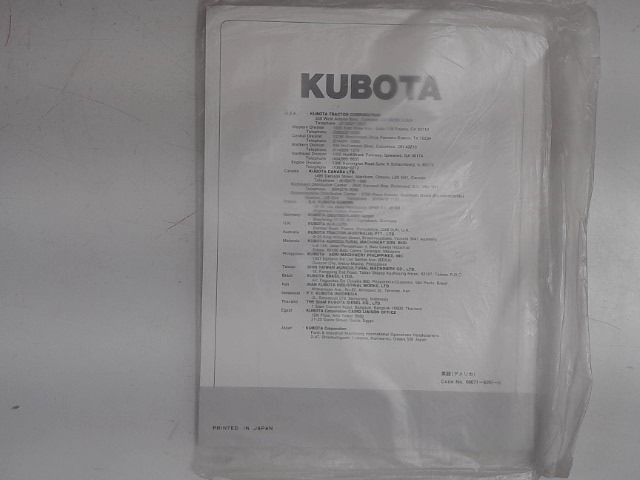 66071-62914 Manual for KUBOTA