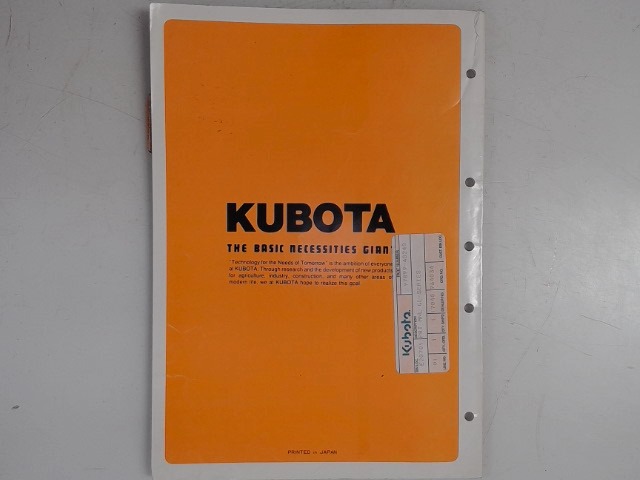 97899-40240 Manual for KUBOTA