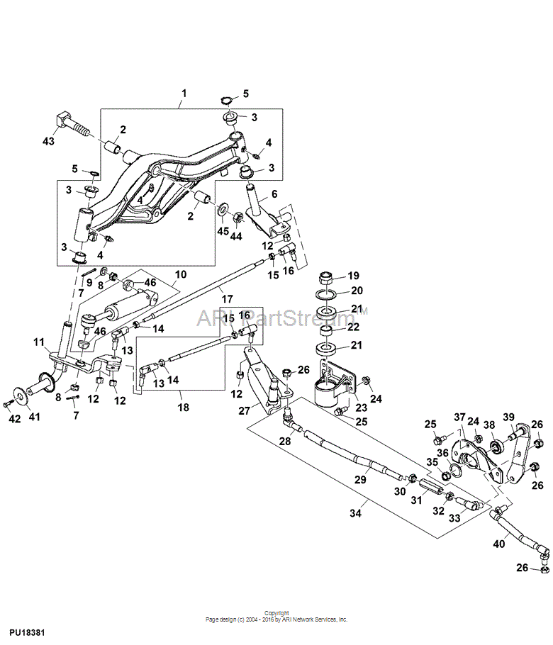 M141533 Housing, Front Pivot Aws for JOHN DEERE