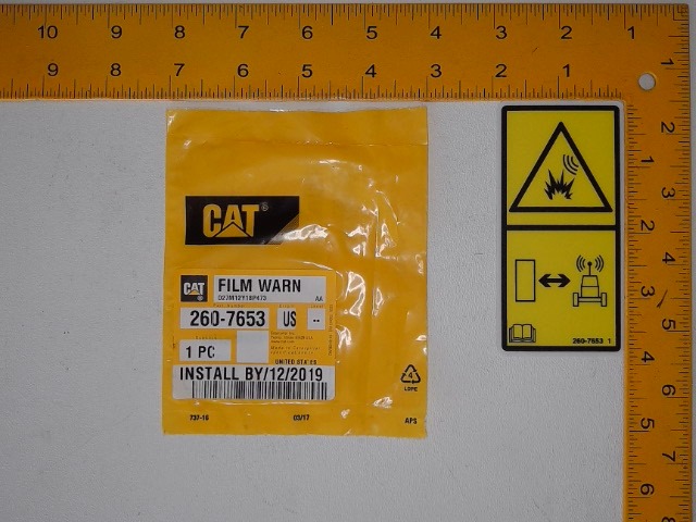 260-7653 Warning Film for CATERPILLAR