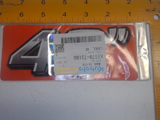 K5579-73180 Label for KUBOTA
