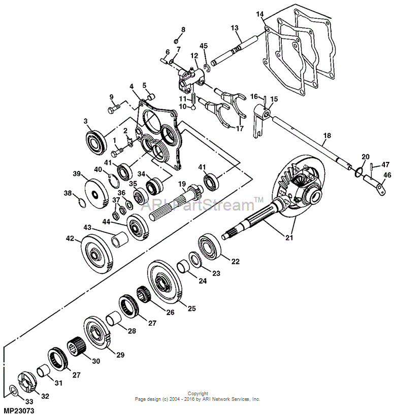 YZ80860 Shaft for JOHN DEERE