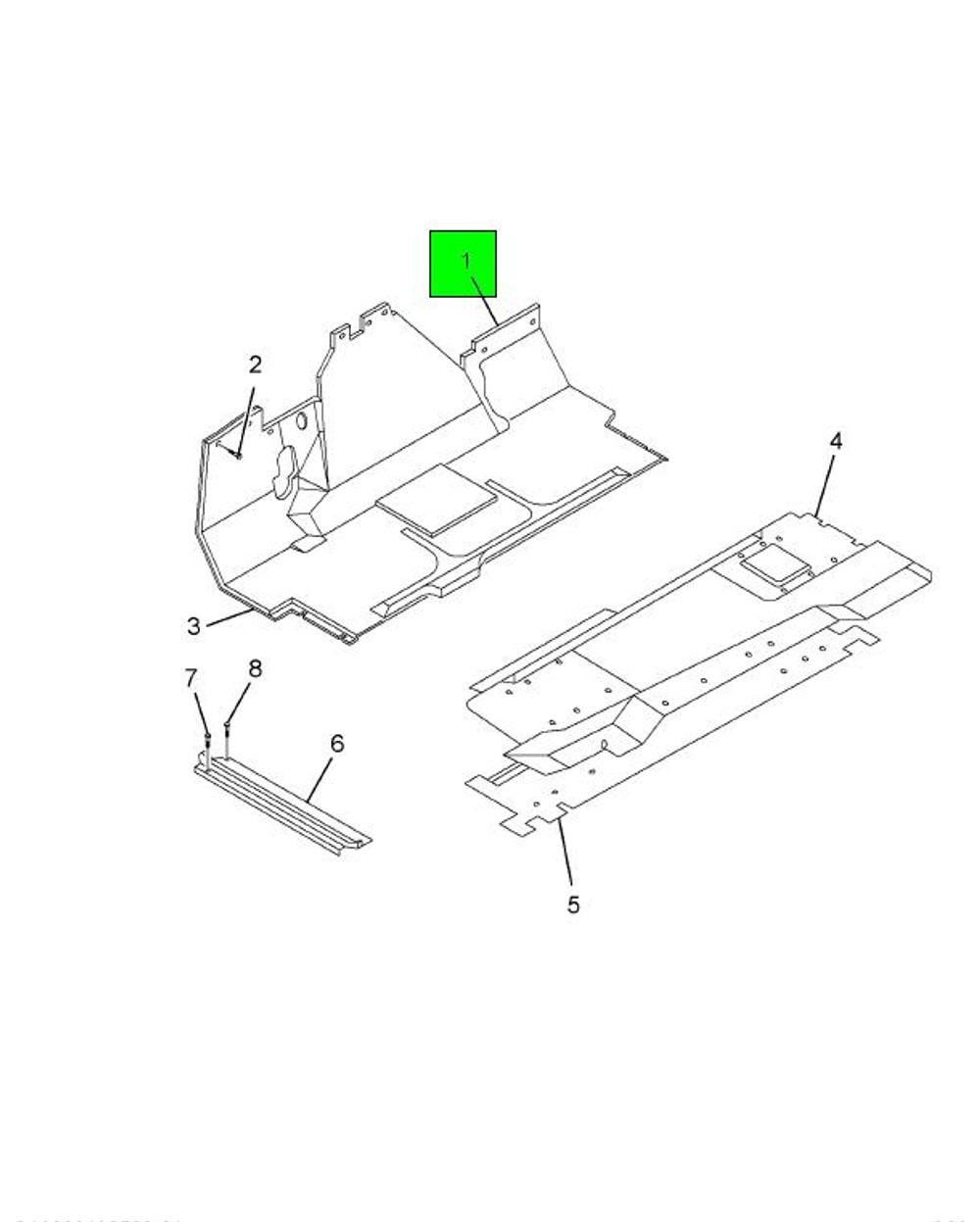1674303C2 Mat Floor Front Black for NAVISTAR