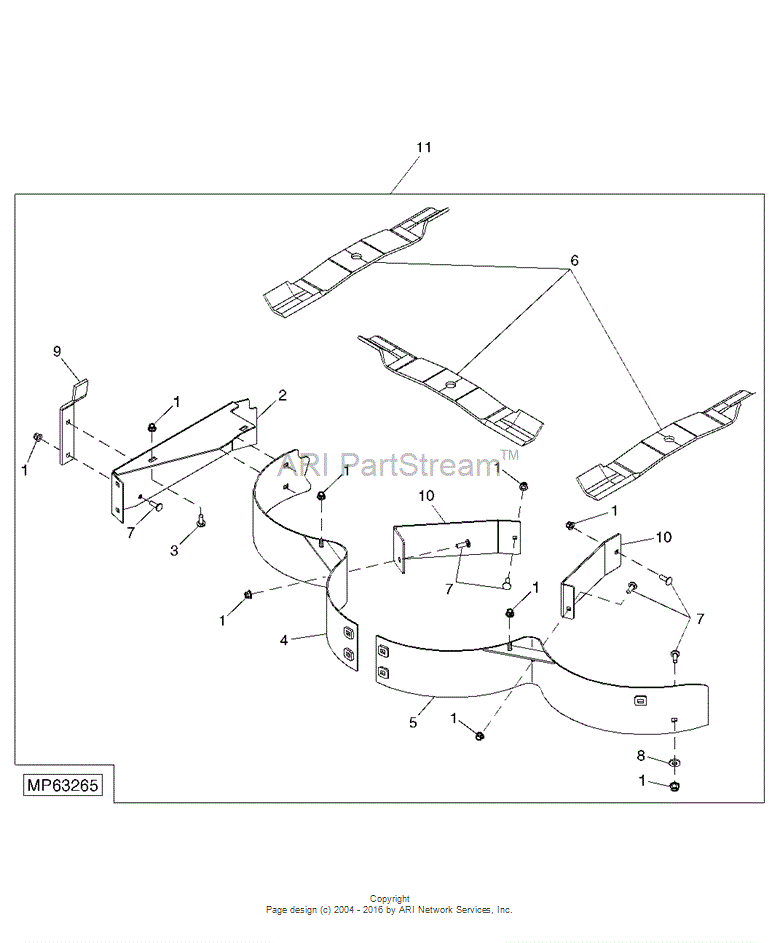 M135334 Blade for JOHN DEERE