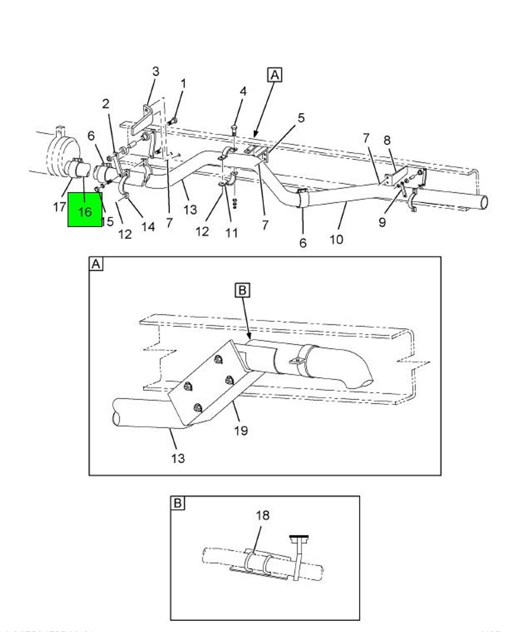 486928C2 Tail Pipe for INTERNATIONAL TRUCK