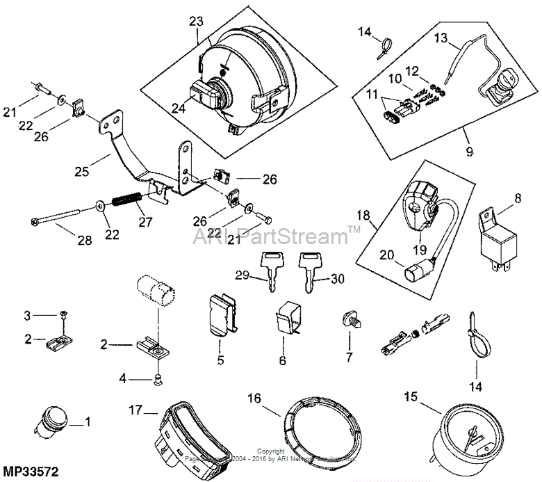 C710000872 Speedometer for JOHN DEERE