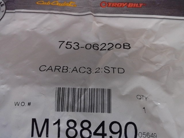 753-06220B Carb. for CUB CADET