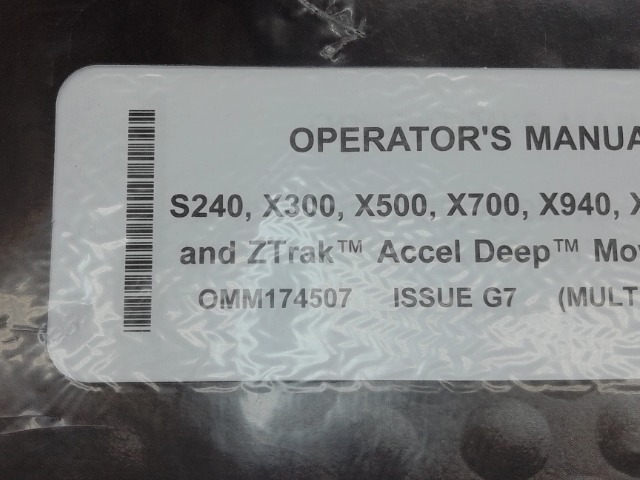 OMM174507 Manual for JOHN DEERE
