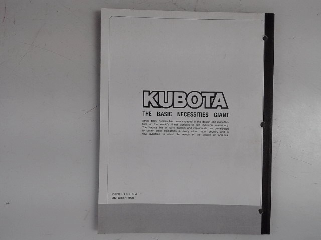 70000-70171 Manual for KUBOTA