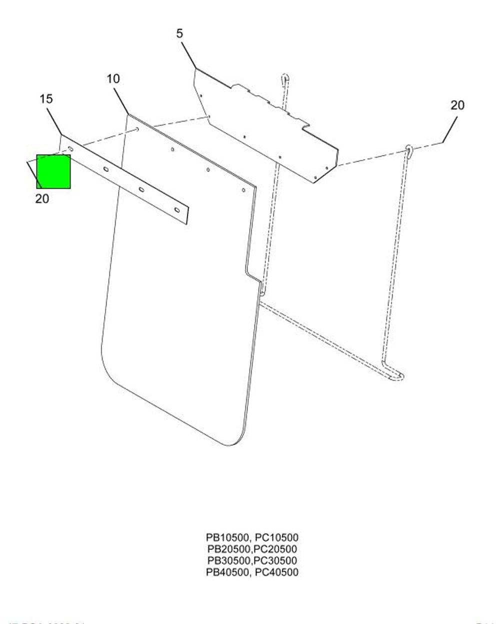 3912109C1 Strap, Mud Flap