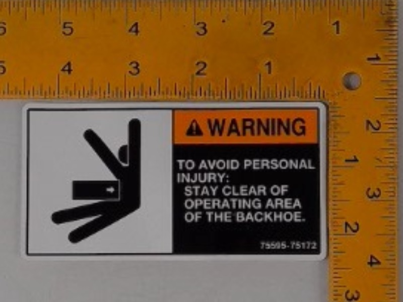 75595-75170 Label for KUBOTA