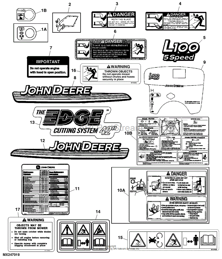 GX22479 Label for JOHN DEERE
