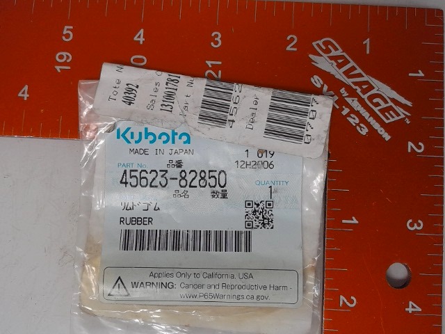 45623-82850 Rubber for KUBOTA
