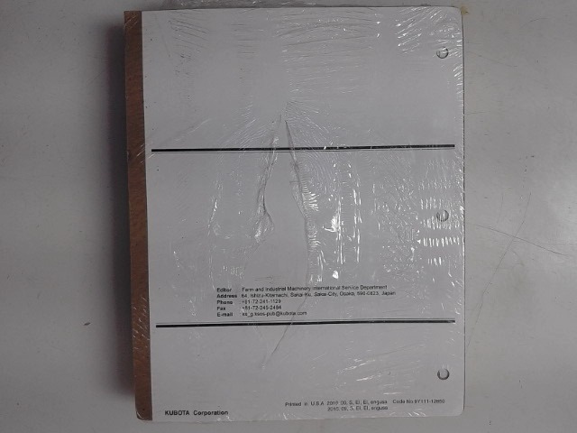 9Y111-12850 Manual for KUBOTA