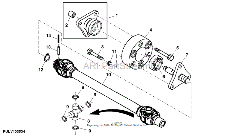 LVA801006 Shaft for JOHN DEERE