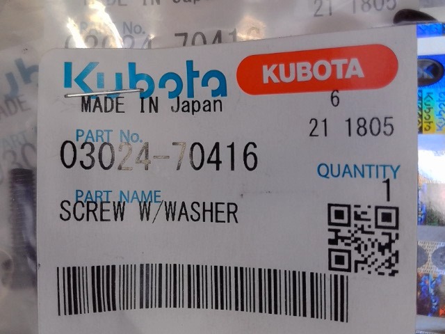 03024-70416 Screw for KUBOTA