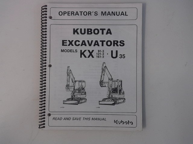 RC418-81219 Operators Manua for KUBOTA